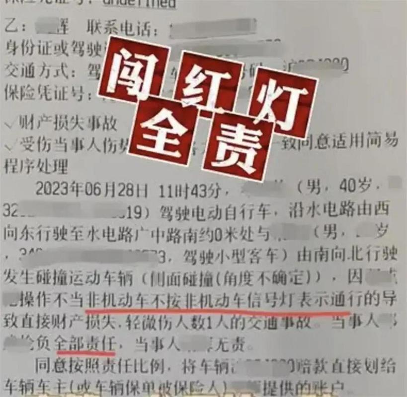 闯红灯撞车被定全责，闯红灯酿事故，驾驶员负全责，安全意识不可忽视！